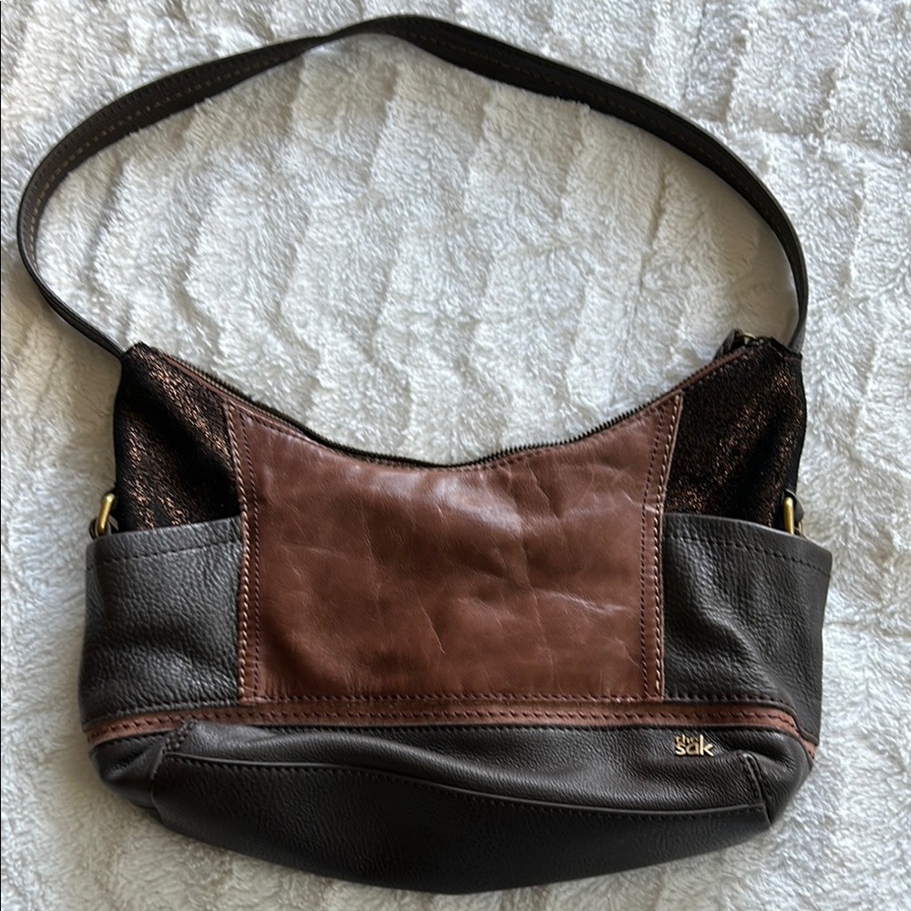 The Sak Brown and Black Shoulder Bag